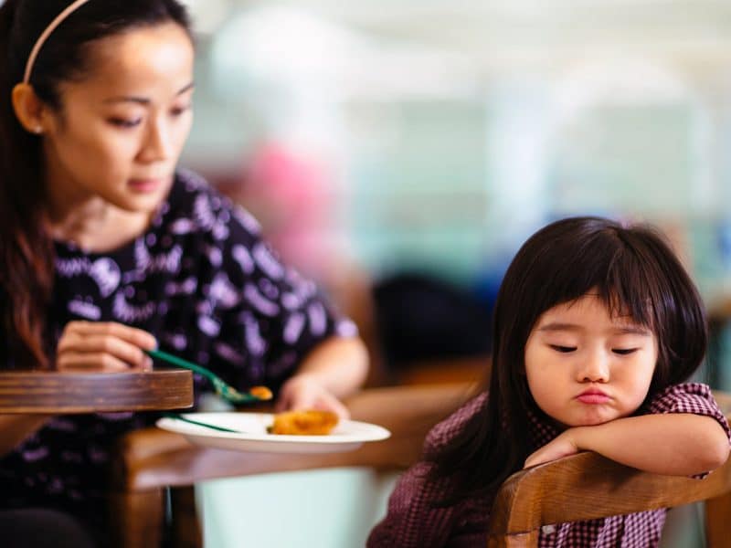 parent talking to a child