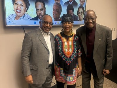 Rev. Dr. Adrian M. Brooks Sr., Sondra Matthews, and George Flowers Sr. (l to r).